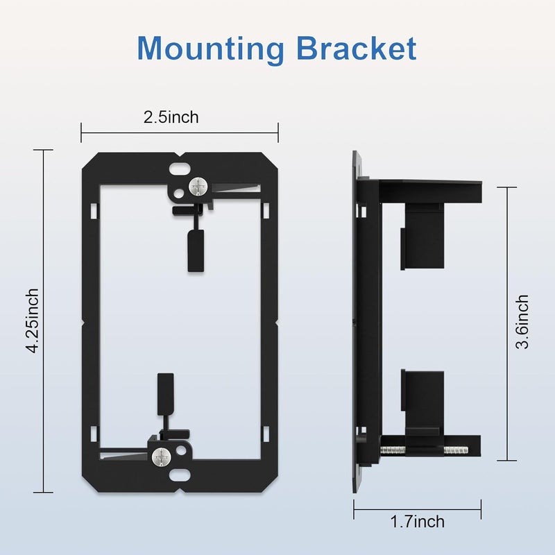 FGBB 2 Pack Single Gang Ethernet Coax Wall Plate with Mounting Bracket, 1 Cat7 Shielded Ethernet Port and 1 Gold-plated Coax F Type Port, 2 Port Female to Female Keystone wall plate - Image 5
